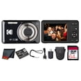 thumbnail image 1 of Kodak PIXPRO FZ55 Digital Camera (Black) (FZ55BK) + 64GB Card + Case + Cleaning Cloth, 1 of 8