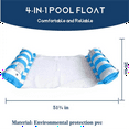 thumbnail image 2 of Tophomer Water Hammocks Pool Float Lounger Chair, Inflatable Swimming Raft Floating Bed Hammock Foldable for Water Party & Summer Carnival (Pump Included), 2 of 5