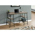 thumbnail image 5 of Computer Desk - 3 Tiers / 4 Open Shelves / Sawhorse Style - 48"L ? Dark Taupe Wood-Look / Black Metal, 5 of 5