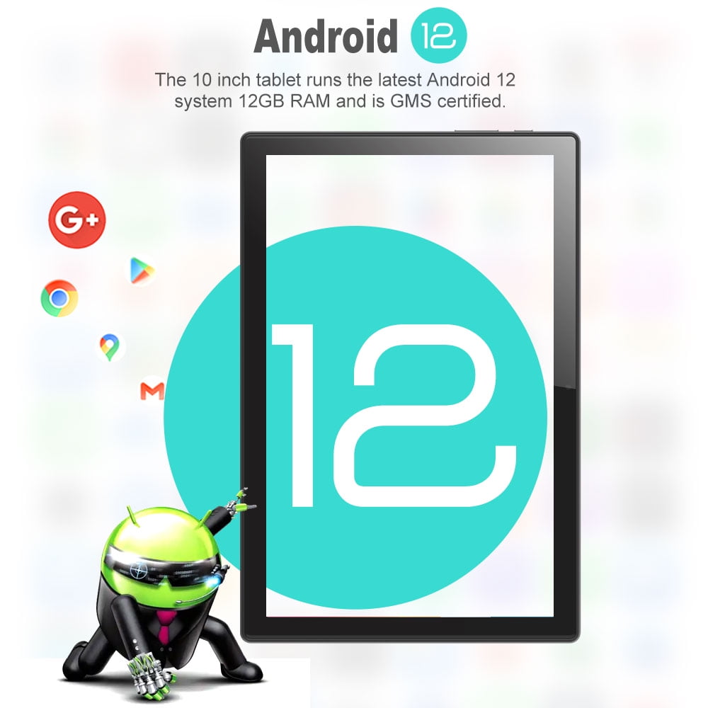 CRELANDER Android Tablet 10.1 Inch Tablet with SIM Card Slot 4G LTE Calling,12GB+512GB, 8000mAh Battery, Dual Camera,Bluetooth/WiFi, Bundle with Keyboard, Case,Mouse & Stylus (Grey Black)