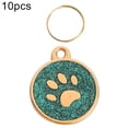 thumbnail image 2 of 10Pcs Pet Dog Cat ID Tag  Claw Engraved Collar Pendant Key Holder Bag Decor, 2 of 10