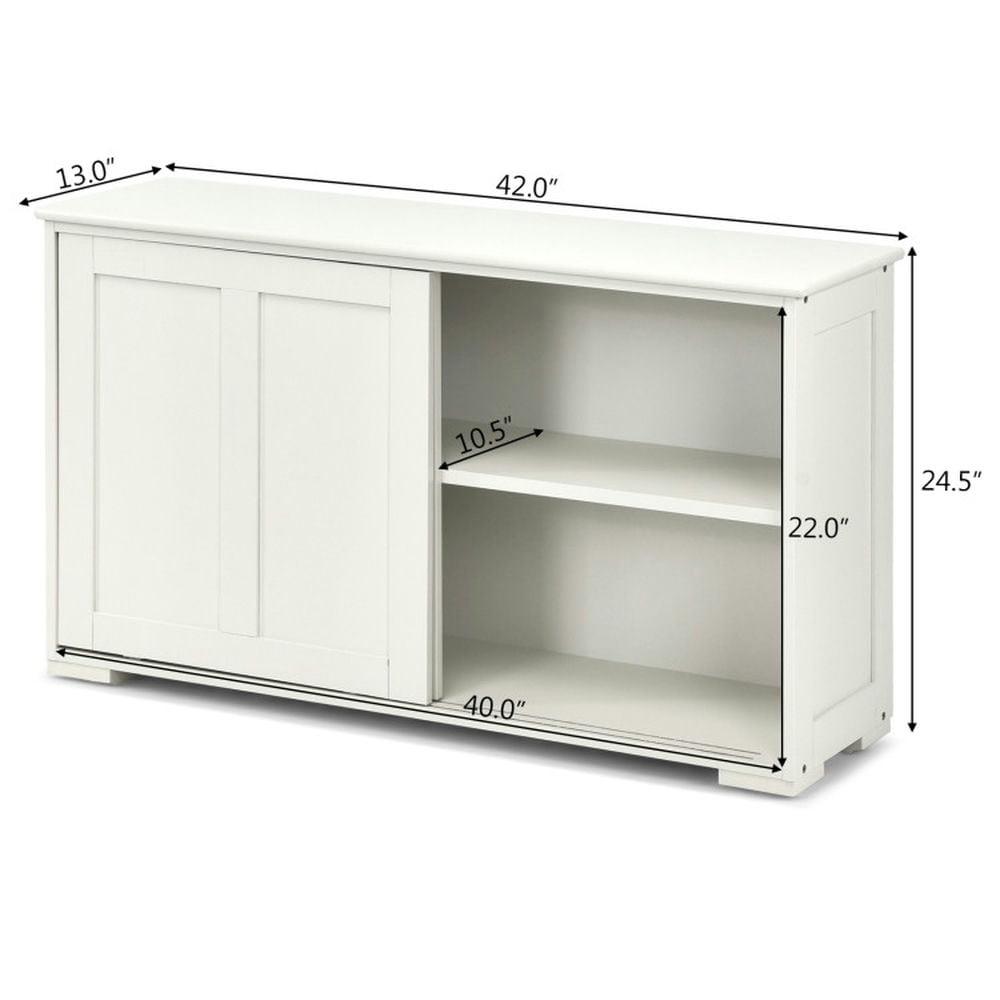 Finihen Kitchen Storage Cabinet, Buffet Sideboard, Kitchen Storage Cupboard Cabinet with Sliding Door, for Dining Room, Kitchen, Living Room, Antique White Finihen Kitchen Storage Cabinet, Buffet Sideboard, Kitchen Storage Cupboard Cabinet with Sliding Door, for Dining Room, Kitchen, Living Room, Antique White