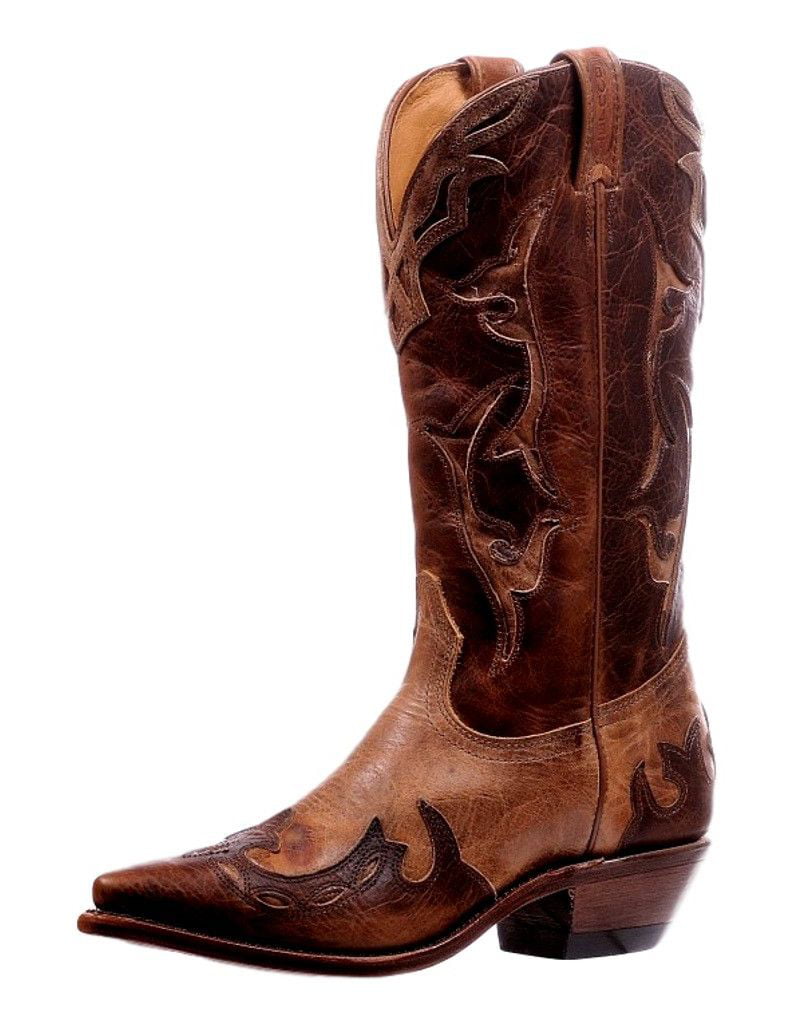 Boulet Western Boots Womens Snip Toe Cowboy Straps Damasko Taupe 6610 ...