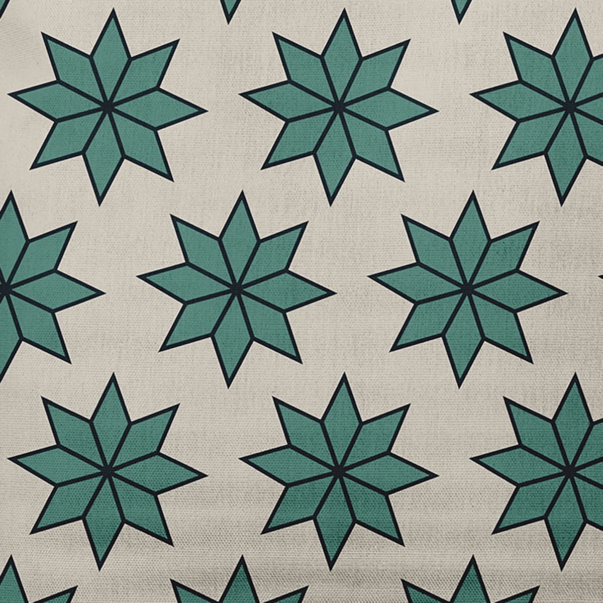Simply Daisy Mint Colored Christmas Stars Christmas Soft Spun Polyester Decorative Throw Pillow, 20" x 20"