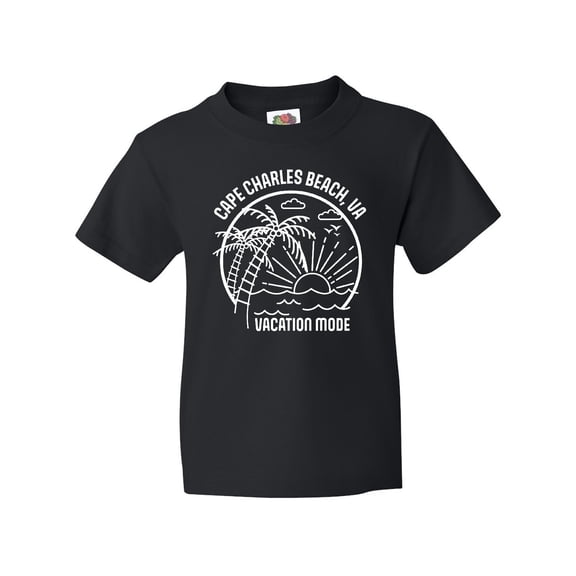 Inktastic Summer Vacation Mode Cape Charles Beach Virginia Youth T-Shirt