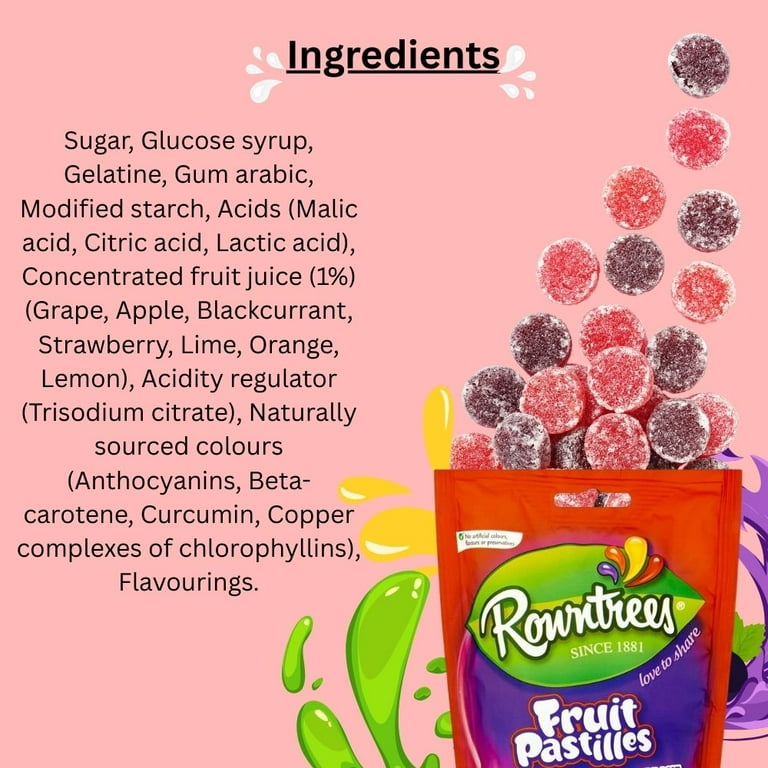 Rowntree's Fruit Pastilles Strawberry & Blackcurrant Pouch 143g