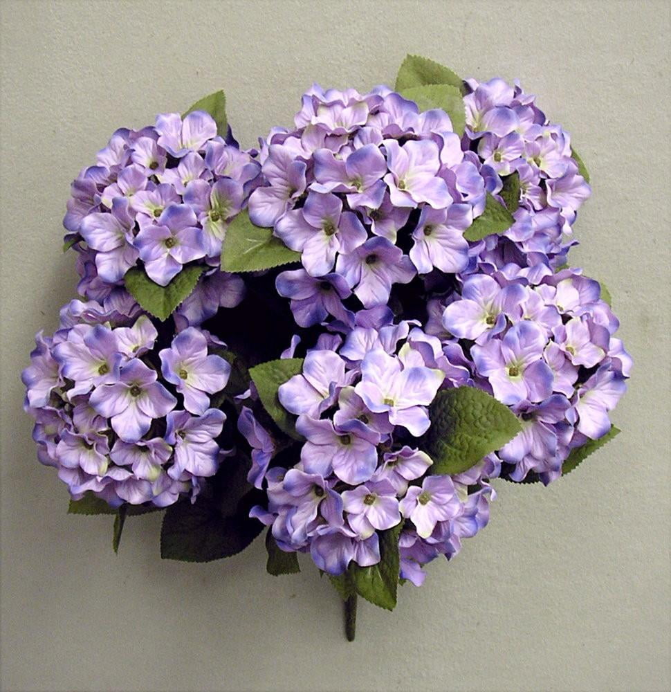 JenlyFavors 22 Inch X-Large Satin Artificial Hydrangea Silk Flower Bush