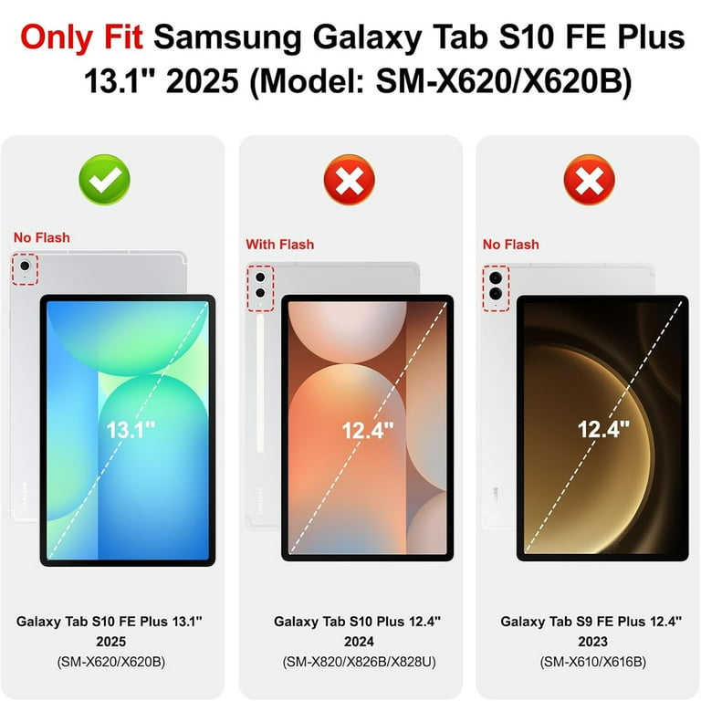 Dteck for Samsung Galaxy Tab S10 FE Plus Case 13.1 Inch 2025 (SM