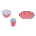 thumbnail image 4 of Dinnerware Sets, Dinnerware Red Grid Pattern Melamine Tableware Scald-proof With Cup Bowl Plate For Families Restaurants And Hotels, 4 of 8