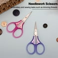 thumbnail image 3 of Small Craft Scissors, 3" Tiny Travel Scissors  Compliant with Cover, Sharp Scissors all Purpose, Straight Fine Tips Mini Sewing Scissors Set, Precision Detail Paper Cutting, Pink/Purple, 3 of 8