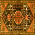 thumbnail image 1 of Ahgly Company Machine Washable Indoor Square Persian Yellow Traditional Area Rugs, 4' Square, 1 of 4