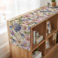 thumbnail image 6 of Table Runners 70 Inches Long Dress Scarves, Vintage Flowers Farmhouse Coffee/Dining/Kitchen Table Decor, Holiday Table Runner, Spring Watercolor Floral Dragonflies Beige 13x70 Inch, 6 of 9