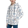 thumbnail image 2 of Kdxio Sea Vacations Pattern Boys Athletic Unisex Boys Girls Hoodie with Pocket Sweatshirts-Medium, 2 of 6