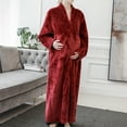 Homgro Women's Winter Long Plush Robe Ladies Full Length Soft Qulited