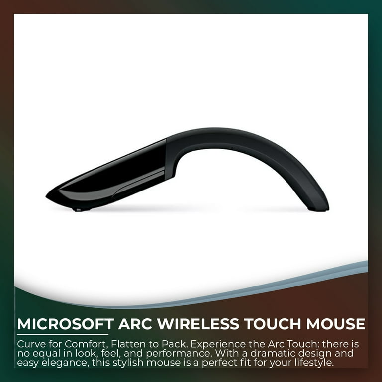 Microsoft RVF-00052 Arc Wireless USB Touch Black Mouse - Walmart.com