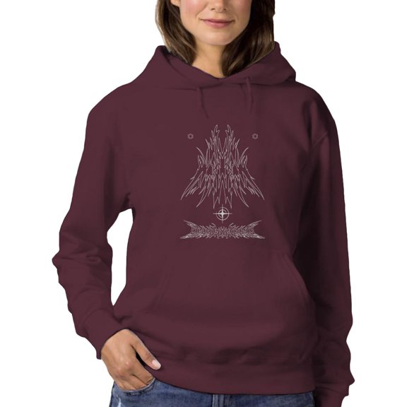 Modern Y2k Techno Style Hoodie Women -Image by Shutterstock, Female Large
