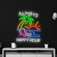 thumbnail image 4 of Handmadetneonsign Always Happy Hour Neon Sign, Tropical Island Neon Led Art Decor, Holiday Wall Decor, 4 of 5