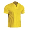 thumbnail image 1 of YDLCAFD Men's Summer Seasons Leisure Fashion Solid Color Pocket Contrast Design Short Sleeve Tops, 1 of 2