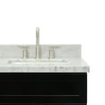 thumbnail image 4 of Ariel Hamlet 37 In. Right Offset Rectangle Sink Vanity With 1.5 In. Carrara White Countertop In Black, 4 of 11