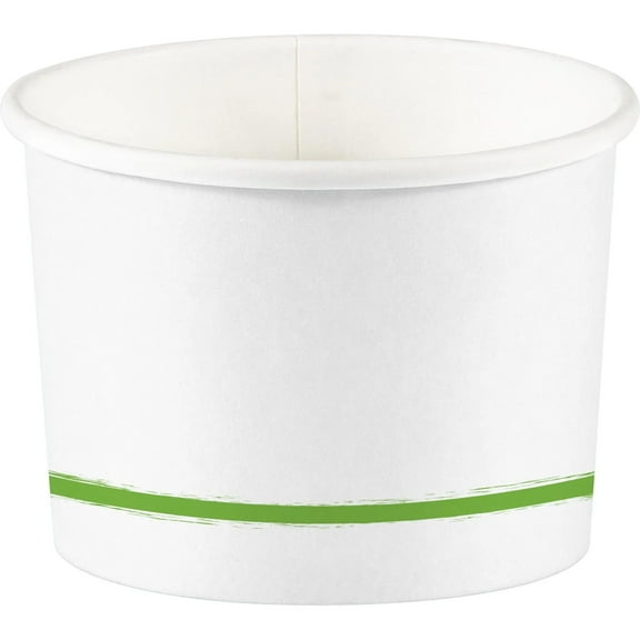 48 Count Bulk Pack Sensations Serveware 9 oz Paper Snack Cups w/ Plastic Lids