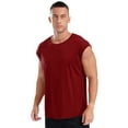 thumbnail image 2 of Kaerm Men Fashion Sleeveless T-shirts Basic Slim Fit Tank Top Solid Color Soft Sport Vest Burgundy 4XL, 2 of 7