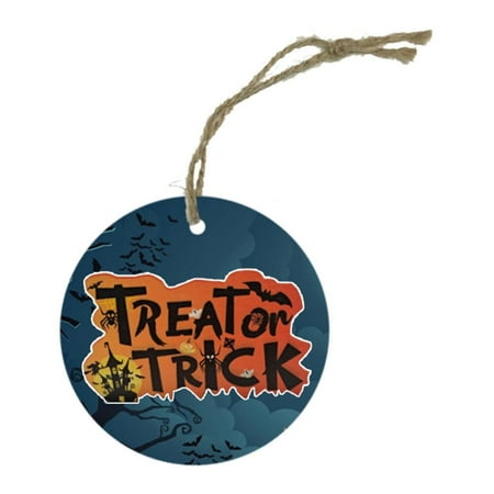 

Halloween Round Wooden Pendant For Home Trees Windows Fireplaces Pendants Decor