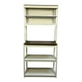 thumbnail image 2 of 31.50" White and Rustic Brown Color 5-Tier Bakers Rack for Kitchen with Storage,Coffee Bar,Kitchen Shelves,Microwave Stand,Brown+White Particle Board Kitchen Baker'S Racks, 2 of 10