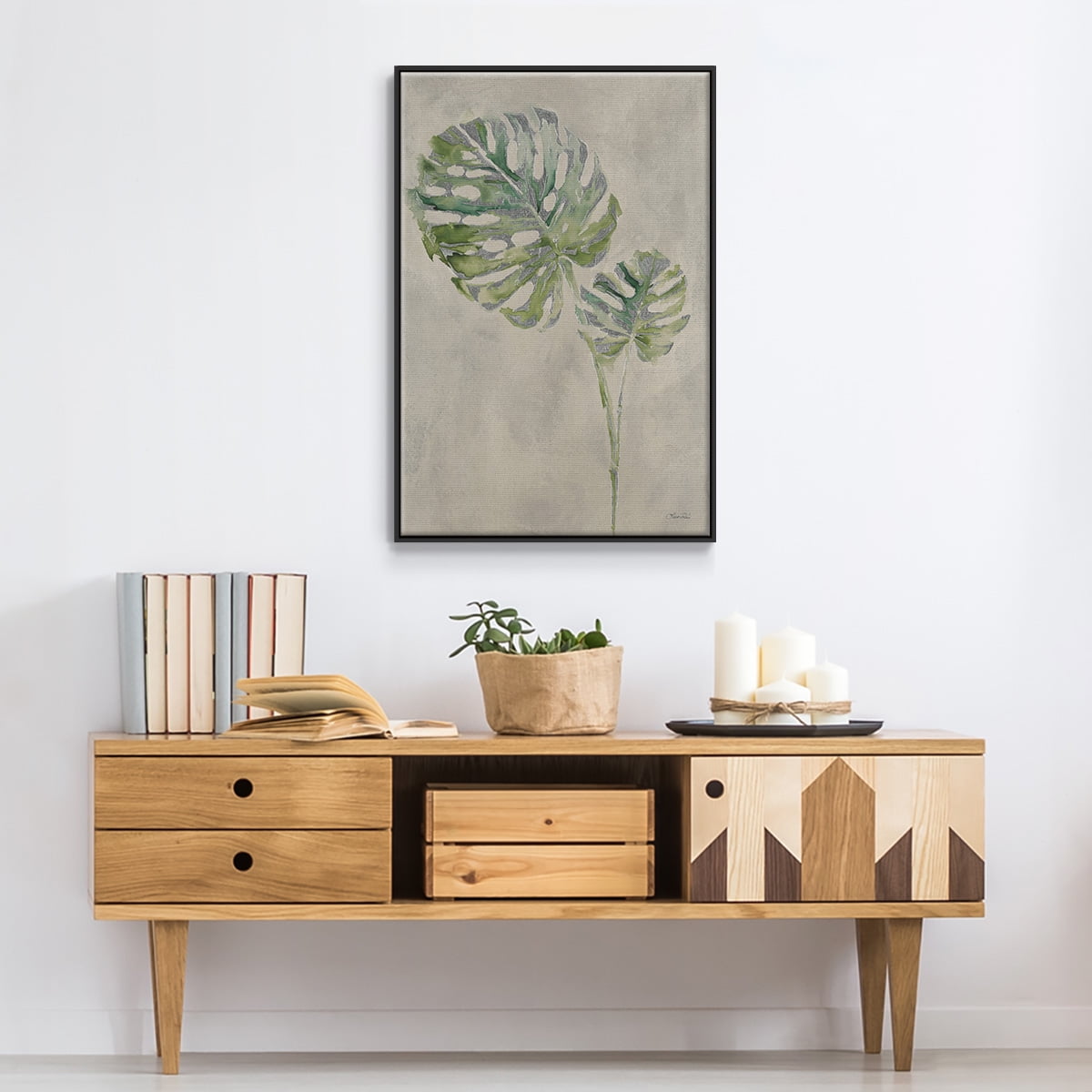 Fresh Unfolds III Framed Premium Gallery Wrapped Canvas - Ready to Hang - 17 x 25 - Black Floating Frame