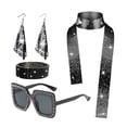 thumbnail image 1 of Naiovety Gafas de lentejuelas brillantes, accesorios deslumbrantes para disfraces de discoteca que hacen que parezcan aún más deslumbrantes. Kits de decoración para fiestas conjunto 5, 1 of 6