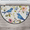 Multicolour 4, variant on CURLYOOT Vintage Blue Birds and Flower Half Round Door Mat 24'' x 36'', Indoor Outdoor Entrance Rug, Semi Circular Area Rug, Non Slip Washable Absorbent Doormat, Laundry Room Rug