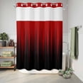 thumbnail image 6 of No Hook Shower Curtain, Dark Red Black Ombre Shower Curtains for Bathroom with See Through Top Window, Modern Abstract Art Striped Gradient Waterproof & Washable Bath Curtain 60"x72", 6 of 9