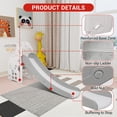 thumbnail image 5 of Kids Slide, 3 In 1 Toddler Slide with Basketball Hoop and Ball, Freestanding Baby Playset with Long Slope, Foldable Plastic Slide Climber Set for Indoor, Outdoor, Backyard, 5 of 10