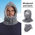 thumbnail image 4 of LJNYFDC Face Neck Protection Cap Outdoor Hat with Integrated Scarf Thick Plush Windproof Cold Proof Soft Adjustable for Unisex Cycling, 4 of 7