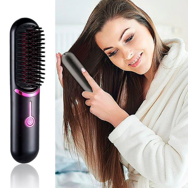 Portable hair straightener brush hotsell