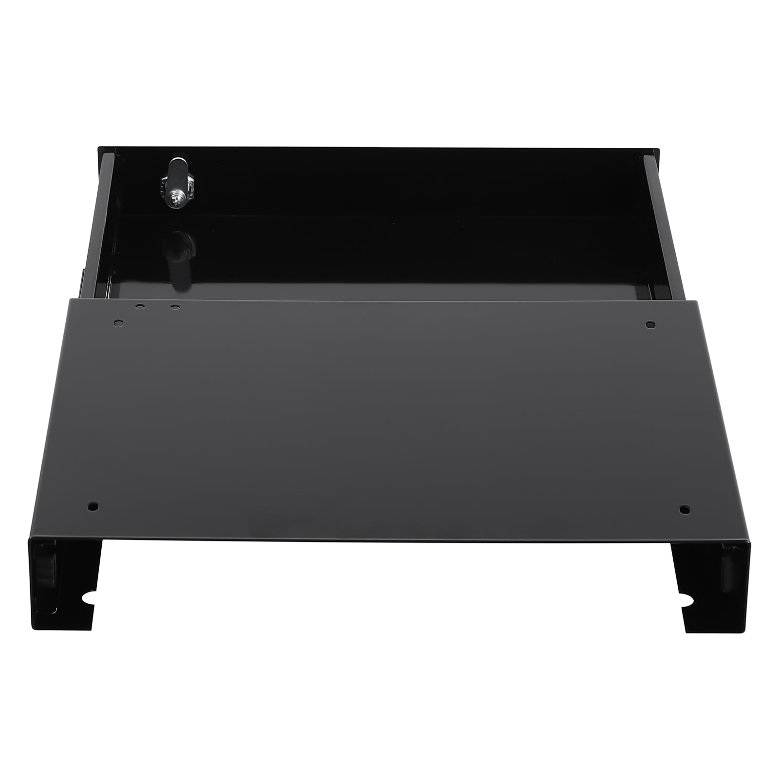 Black Iron Under Desk Mounted Sliding Pull-out Drawer, Modern Drawer Storage Organizer, Pull-out Drawer