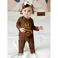 thumbnail image 5 of BemeyourBBs Baby Girls Thanksgiving Outfits Letter Print Romper with Headband, 5 of 9