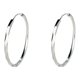 thumbnail image 1 of 1pair Simple Circle Pendientes Creative Fashion Ear Cadenas Mujeres Joyerías Silver, 1 of 6