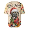 thumbnail image 2 of Merry Christmas Santa Mastiff Scarf Twinkling Lights Xmas Holiday All Over Print 3D Baseball Shirt Mastiffs Dog Lover Gifts Idea Softball Sport - 00022, 2 of 6