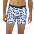 thumbnail image 2 of Men'S Boxer Briefs, Classic Cool Horse Flower Blue Soft And Breathable Mens Underwear Boxer Briefs With Widen Waist, 2 of 2