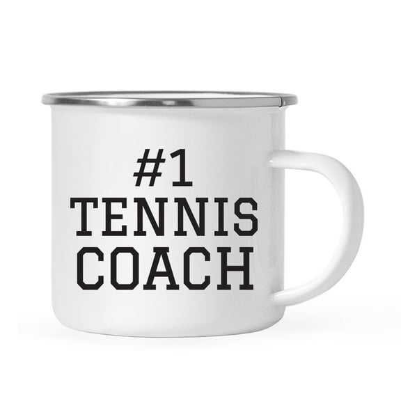Koyal Wholesale Stainless Steel Campfire Coffee Mug, #1 Tennis Coach, 1-Pack