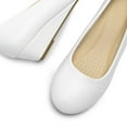 thumbnail image 4 of BURUDANI Women's Mid Wedge Heel Wide Pump Shoes Wide Available, 4 of 8
