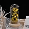 thumbnail image 4 of Girasol artificial de cúpula de cristal con tira de LED, un regalo de vacaciones para familiares y amigas. Ormromra CPB-YL623-3, 4 of 5