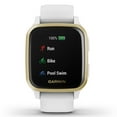 thumbnail image 2 of Garmin Venu Sq GPS Smartwatch (Light Gold Aluminum Bezel with White Case and Silicone Band), 2 of 8