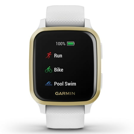 Garmin - Venu Sq GPS Smartwatch 33mm Fiber-Reinforced Polymer - White