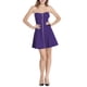 thumbnail image 2 of Vestido de Promoción Sin Mangas con Cremallera Expuesta en la Parte Frontal A-Line Mini M Morado, 2 of 8