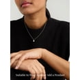 thumbnail image 5 of Silvora 14K Gold Plated 1.1mm 925 Sterling Silver Thin Chain Necklace for Women Adjustable Dainty Necklaces Birthday Christmas Valentines Mother's Day Jewelry Gift, 5 of 8