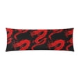 thumbnail image 1 of BSDHOME Taie d'Oreiller Longue Dragons Rouges 20x60 Pouces, 1 of 1