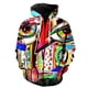 thumbnail image 1 of Sudadera con capucha con estampado 3D de grafiti artístico para hombre, nueva sudadera con cremallera y patrón abstracto de color, sudadera informal de manga larga estilo Harajuku urbano, 1 of 6