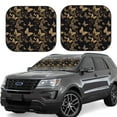 thumbnail image 1 of Vsdgher Modern Golden Butterfly Print Car Windshield Sun Shade, Reflective Sunshade Window Sunshade Sun Visor Protector Fit for Cars,Trucks,SUVs-Large, 1 of 6
