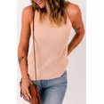 thumbnail image 3 of ABPHQTO Camiseta sin mangas de mujer de punto color caqui con cuello redondo, 3 of 5